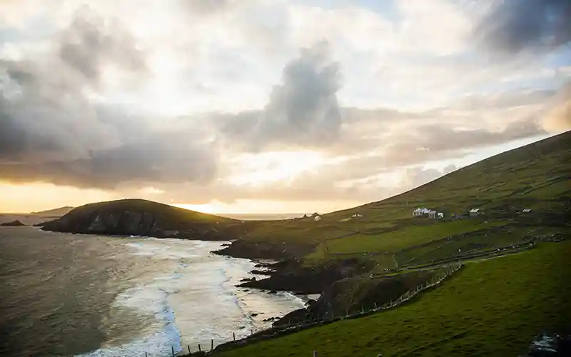 cliffs at sunset dunquin kerry ireland